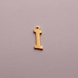 Stainless steel 304 pendant letter "I" 15x5 mm. 1 pc.