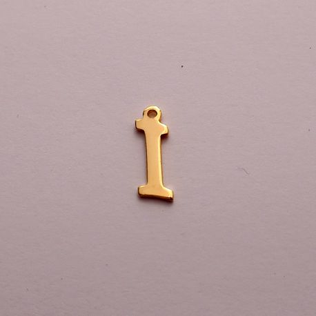 Nerūsējošā tērauda 304 kulons burts "I" 15x5 mm. 1 gab.