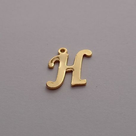 Nerūsējošā tērauda 304 kulons burts "H" 15x12 mm. 1 gab.