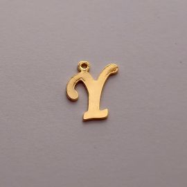 Stainless steel 304 pendant letter "Y" 15x12 mm. 1 pc.