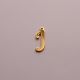 Stainless steel 304 pendant letter "J" 15x7 mm. 1 pc.