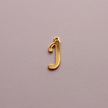 Nerūsējošā tērauda 304 kulons burts "J" 15x7 mm. 1 gab.