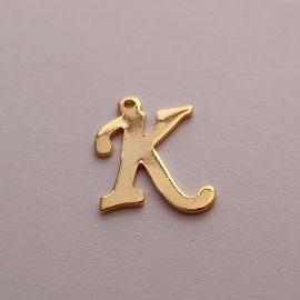Stainless steel 304 pendant letter "K" 15x14 mm. 1 pc.