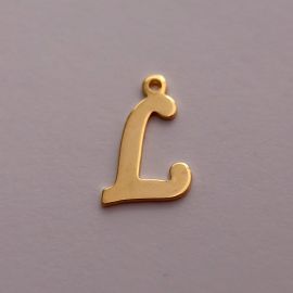 Stainless steel 304 pendant letter "L" 15x14 mm. 1 pc.