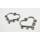 Distributor "Heart", aged silver color, 5 loops 34x29 mm
