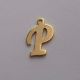 Stainless steel 304 pendant letter "P" 15x12 mm. 1 pc.