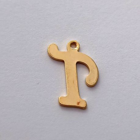 Stainless steel 304 pendant letter "T" 15x7 mm. 1 pc.