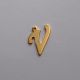 Stainless steel 304 pendant letter "V" 15x10 mm. 1 pc.