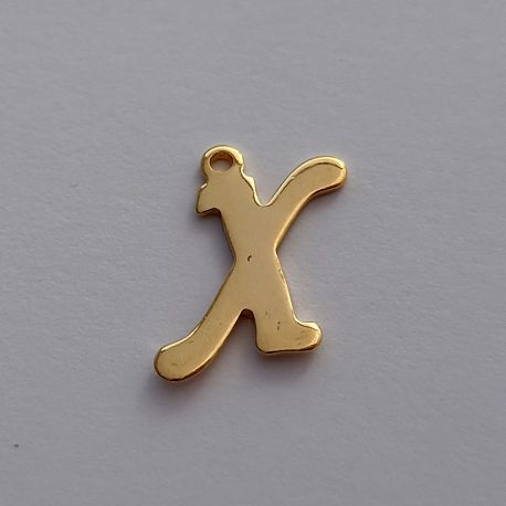 Nerūdijančio plieno 304 pakabukas raidė "X" 15x14 mm. 1 vnt.