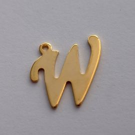 Nerūdijančio plieno 304 pakabukas raidė "W" 15x14 mm. 1 vnt.