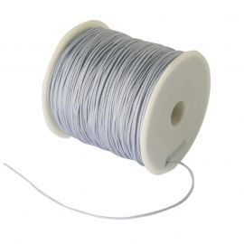 Strings Ropes Rubber bands Lines Threads Twines - Synthetic nylon thread - twine. Light gray glossy 5 year old