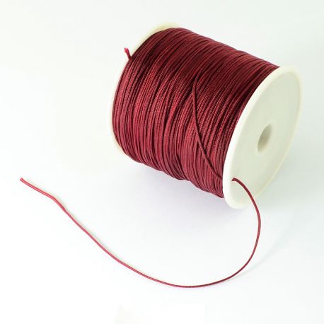 Strings Ropes Rubber bands Lines Threads Twines - Synthetic nylon thread - twine. Bordeaux (cherry) color 5 meters