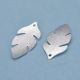 Brass pendant "Leaf" 30x13x1 mm. 2 pcs