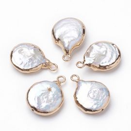 Dabīgs Keshi pērļu kulons 22-16x16-13x8-4 mm. 1 gab