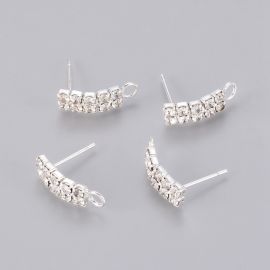 Ohrhaken aus Messing mit Ösen 17,5x5x14 mm. 1 Paar