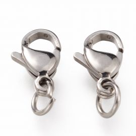 Roostevabast terasest 304 lukuga karabiin rõngaga 11x7x3 mm. 5 tk