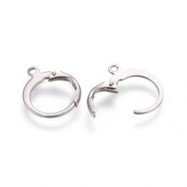 Ohrhaken aus Edelstahl 304 14,5 x 12,5 x 2 mm. 5 Paare