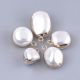 Perlai - SHELL perlo pakabukas. Baltos spalvos lašo dengtas aukso spalvos folija dydis 25-17x15-12x11-8 mm 1 vnt