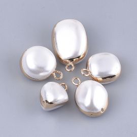 SHELL pearl pendant 25-17x15-12x11-8 mm. 1 pc
