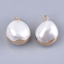 SHELL pearl pendant 25-17x15-12x11-8 mm. 1 pc