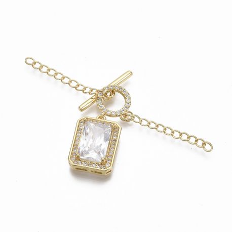 Žalvarinis vėrinio užsegimas su akute 15x12 mm. 1 rink