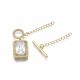 Misiņa kaklarotas aizdare ar cilpiņu 15x12 mm. 1 kolekcija