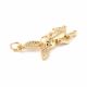 Messingist ripats "Bunny" tsirkoon silmadega 30x13,5x4,5 mm. 1 tk MD2560