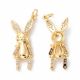 Messingist ripats "Bunny" tsirkoon silmadega 30x13,5x4,5 mm. 1 tk MD2560