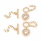 Messingist lukk "Süda" tsirkoonist aasadega 13x13 mm. 1 Vali MD2563