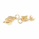 Messingist ripats "Fish" tsirkoon silmadega 16x9x2,5 mm. 1 tk MD2564