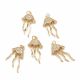 Žalvarinis pakabukas "Medūza" su Cirkonio akutėmis 24x13x3 mm. 1 vnt