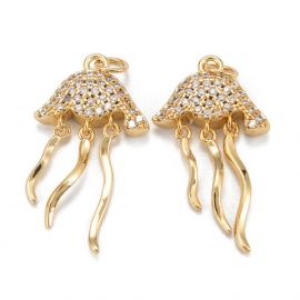 Messingist ripats "Medusa" tsirkooniumi silmadega 24x13x3 mm. 1 tk MD2566