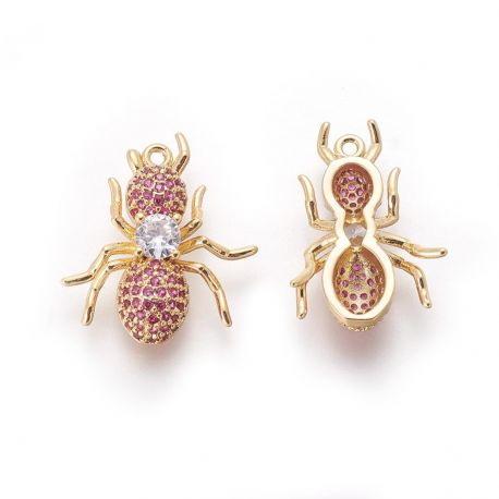 Žalvarinis pakabukas "Voras" su Cirkonio akutėmis 22x19x4 mm. 1 vnt