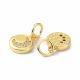 Messingist ripats "Kuu" tsirkooniumi silmadega 9x7x2 mm. 1 tk MD2574