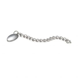 Stainless steel 304 extension chain + pendant 61x3 mm. 3 pcs