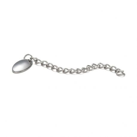 Nerūdijančio plieno 304 prailginimo grandinėlė + pakabukas 61x3 mm. 3 vnt