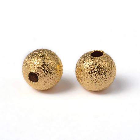 Brass insert with texture 6 mm. 10 pcs