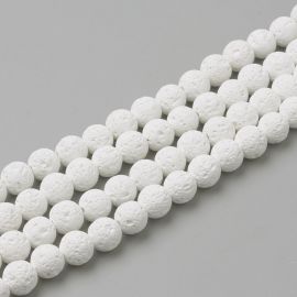 Lava beads 6 mm. 1 thread