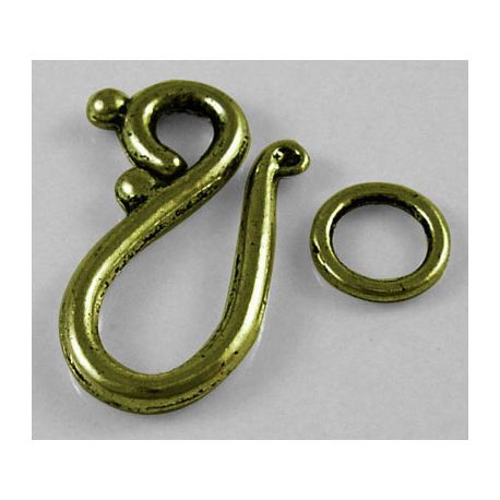 Vėrinio užsegimas 20x12 mm žiedelis ~ 8 mm. 6 rinkiniai