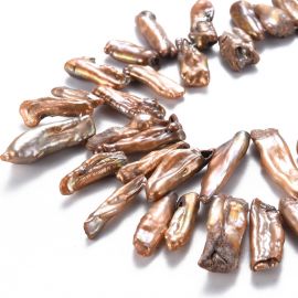 Looduslikud Keshi pärlid 30-10x8-6x5-3 mm. 6 tk