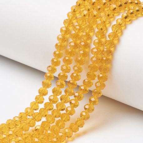 Glass beads 8x6 mm. 1 thread
