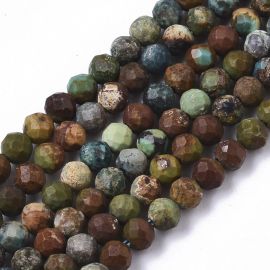 Mix of natural stones 3-2.5 mm. 1 thread