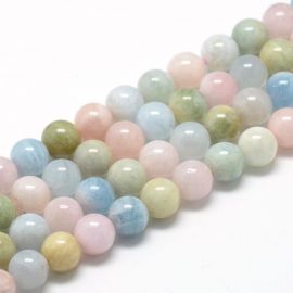 Natural Morganite beads 6-7 mm. 1 thread