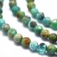 Natural turquoise beads 2 mm. 1 thread