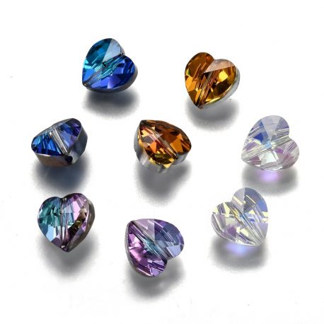 Klaashelmed - südamed 10x10x7 mm. 4 tk KK0417