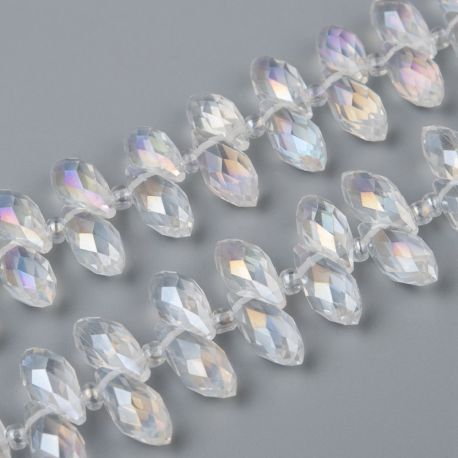 Stikliniai karoliukai - lašiukai 13-12x6 mm. 10 vnt