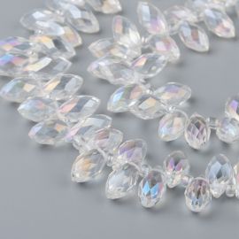 Glass beads - drops 13-12x6 mm. 10 pcs