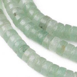 Natural Green Aventurine beads 4.5x2.5 mm. 10 pcs