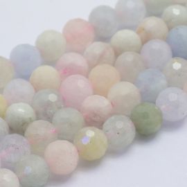 Natural Morganite beads 6 mm. 1 thread