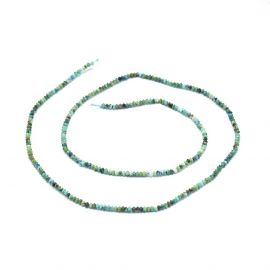 Dabīgas Tirkīza krelles 1,8-1,5x1 mm. 1 pavediens